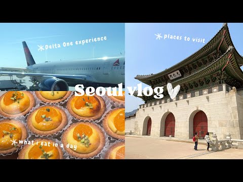 ✈️ Traveling to Seoul in FIRST CLASS! 🇰🇷 Korea travel vlog, What I eat in a day 🍚