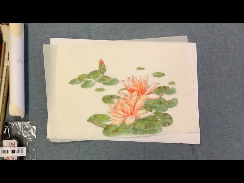 Sneak Peek into Victoria's Pre-class study: Water Lily- Introducing the Gongbi painting starter kit