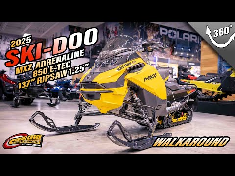 Walkaround | 2025 Ski-Doo MXZ® Adrenaline® 850 E-TEC 137 RipSaw 1.25 Yellow