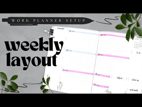 Weekly Layout | Work Planner Setup 2023, part 2