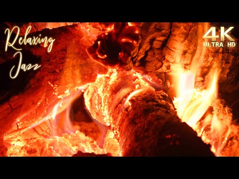 🔥 Cozy Fireplace 4K & Christmas Jazz Music 2025 🎄 Relaxing Crackling Fire Sounds, Christmas Jazz