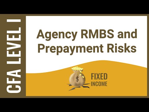 CFA Level I Fixed Income - Agency RMBS and Prepayment Risks