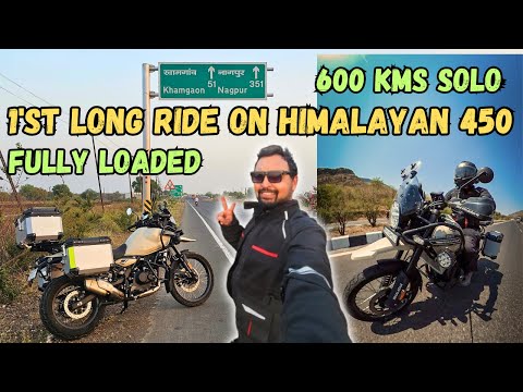 1st LONG RIDE On FULLY LOADED HIMALAYAN 450 | 600kms Solo Ride in Hot Summer | WanderSane