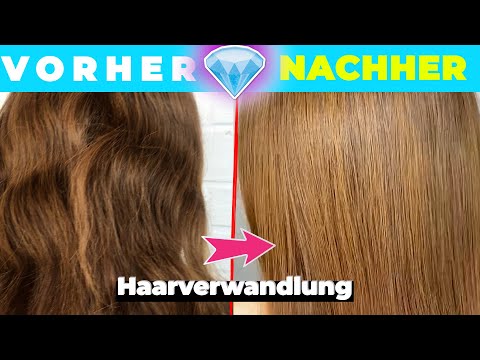 wow 😱 ❤️ Haarverwandlung vorher nachher | Keratinglättende Behandlung #haarpflege #Haarverwandlung