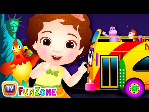 Wheels On The Bus - New York City - ChuChu TV Funzone Nursery Rhymes for Kids