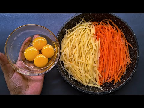 Simple Egg & Carrot Recipe! Delicious & Healthy Breakfast. Just add Eggs to Potatoes!