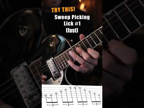 Try this sweep picking lick! #shorts #sweeppicking #leadguitar