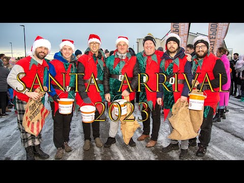 Santa Arrives at Seaton Carew, Hartlepool, for the yearly Round Table event.