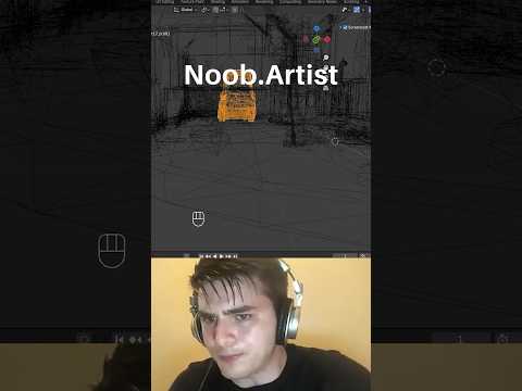 Noob vs Pro artist: view inside model #blendertutorial #blender #blendercommunity #blender3d #b3d
