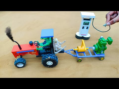 diy how to make water pump using mini diesel engine | diy tractor making plough machine