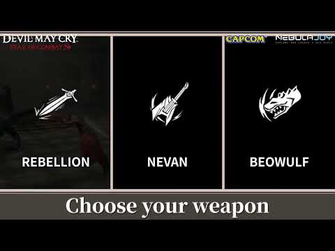 Showcase of three weapons