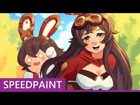 [ANIME SPEEDPAINT] Speedpaint 4 – Genshin Impact Amber