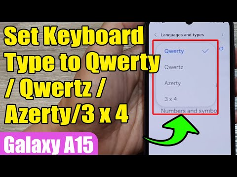 How to Set Keyboard Type to Qwerty/Qwertz/Azerty/3 x 4