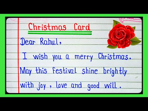 Christmas Card Writing english|Christmas Letter Writing|christmas card writing words/Christmas Card