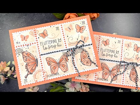 Waffle Flower A7 Postage Cards | AmyR 2024 Valentine's Card Series #4