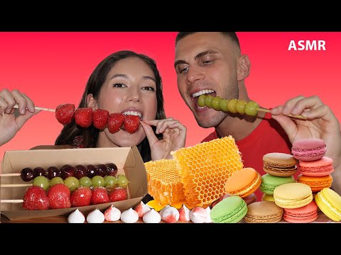 MOST POPULAR FOOD FOR ASMR - Honeycomb, Tanghulu, Macarons, Chinese New Year Biscuits | Mukbang ASMR