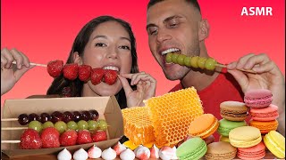 MOST POPULAR FOOD FOR ASMR - Honeycomb, Tanghulu, Macarons, Chinese New Year Biscuits | Mukbang ASMR