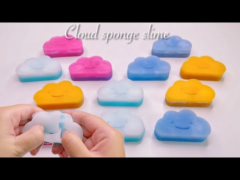 【ASMR】☁️くもくもシャキシャキスライム☁️【音フェチ】Cloud melamine sponge slime