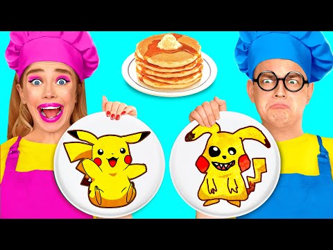 Pancake Art Challenge | Funny Kitchen Hacks by BaRaDa Challenge