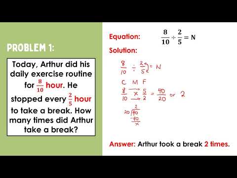 Solving Word problems involving Division of Fractions