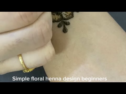 Simple floral henna design for beginners