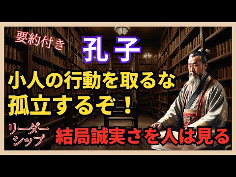 📚 【孔子の教え】「小人の行動をとるな、孤立するぞ」解説 🎥