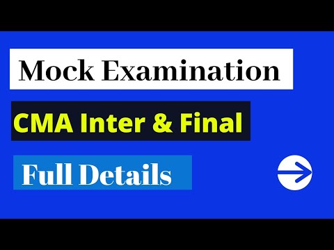 Mock Examination CMA Inter and Final Full Details