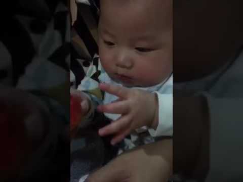 Baby Eating strawberry