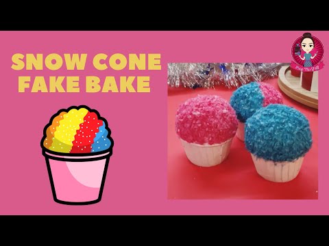 Let’s Fake Bake snow cones with artificial snow for tier trays! #fakebake #snowcones #peepthisyall