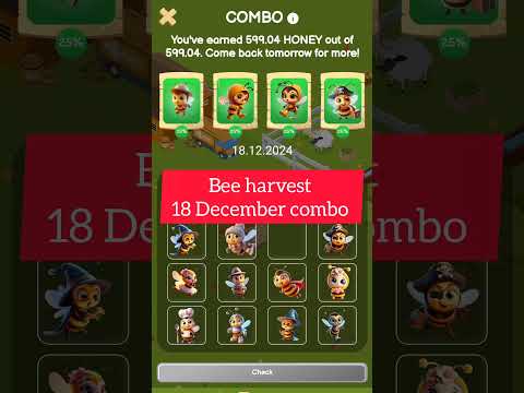 BEE HARVEST 18 DECEMBER COMBO CARD