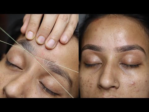 Eyebrow Threading | Eyebrow Threading Tutorial For Beginners | आइब्रो थ्रेडिंग कैसे बनाएं