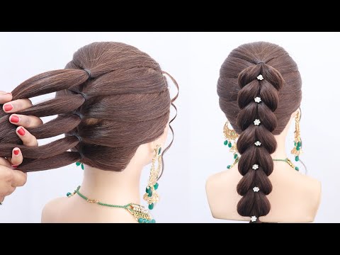 Step by step pull through braid with finish look for beginners | stylish ponytail hairstyle for girl