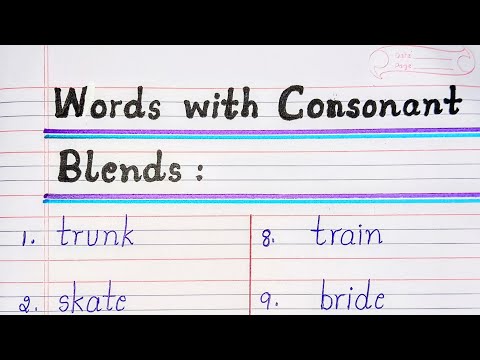 Words with Consonant Blends