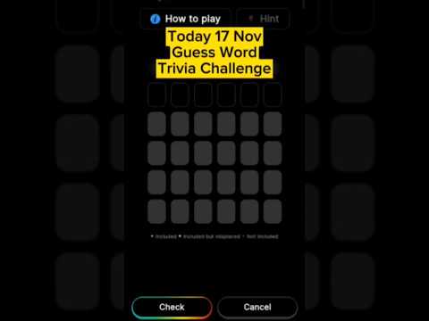 Today 17 Nov Blove DApp Guess Word Trivia Challenge