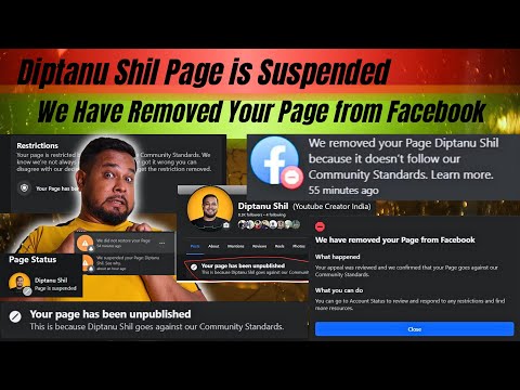 Diptanu Shil Page is Suspended | We suspended your Page | Your page has been suspended