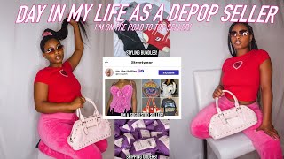 DAY IN THE LIFE OF A DEPOP SELLER! styling bundles, thrifting,& more!