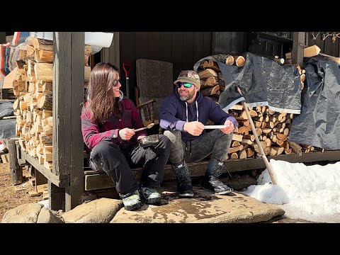 Spring at the Off Grid Cabin | Rabbit hunting | Collecting Sap