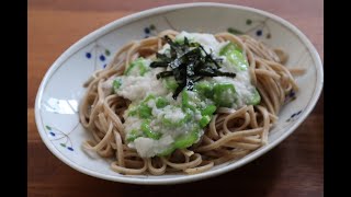 山藥秋葵拌蕎麥麵&拌豆腐 超低脂的健康無油素食料理  減肥食譜