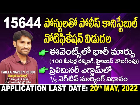 Constable Notification-2022l TSLPRB l Events Changed l Negative Marks  l Age & Edu Qualification