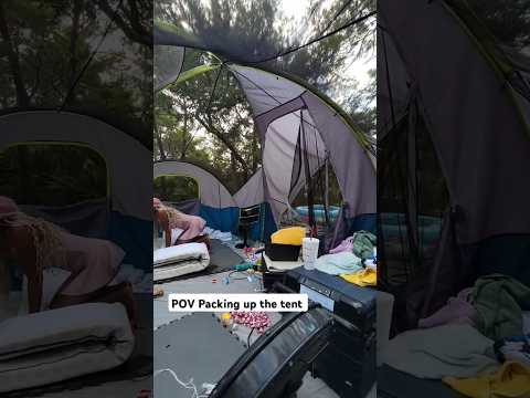 #satisfying #cleaning #camping #tent #timelapse #bigfamily #fun #saltlife