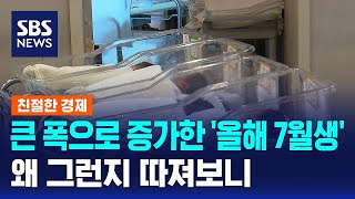 '올해 7월생' 12년 만에 가장 큰 폭으로 늘었다 / SBS / 친절한 경제