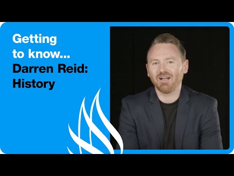 Getting To Know... Darren Reid | History #gettingtoknowseries