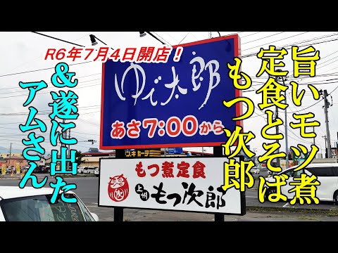 ７月４日県内初出店、旨いモツ煮定食とそば！ もつ次郎・ゆで太郎併設店 ＆遂に出たアムさんメロン【青森県弘前市】