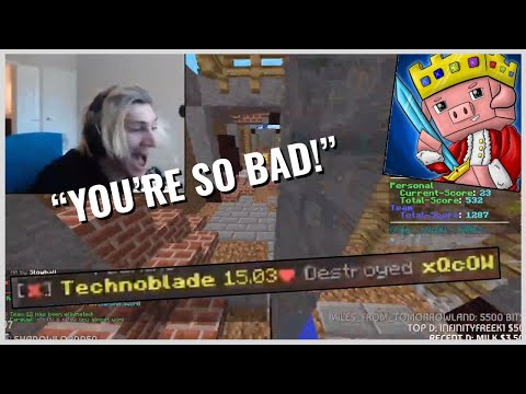 XQC vs Technoblade RAGE m0xy Week 10 Minecraft Monday