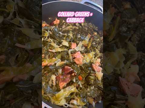 Google “Glam Kitchen Collard Greens and cabbage with smoked Turkey” for the recipe #collardgreens