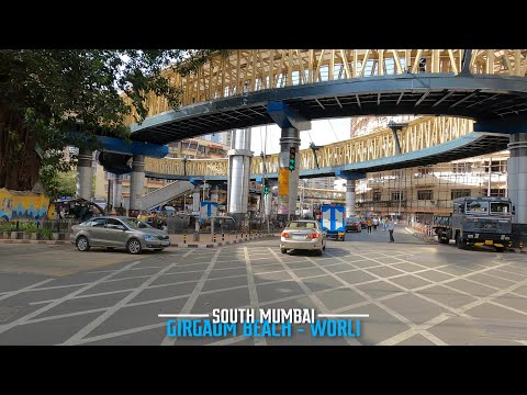 4K Drive from Girgaon Beach to Worli | Downtown South Mumbai