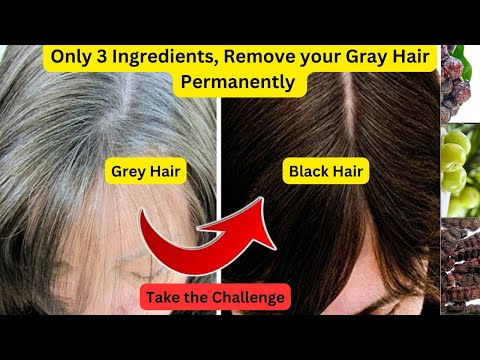 How to Reverse Greying of Hair Naturally? only 3 ingredients, remove gray hair permanently