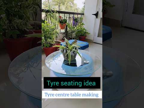 Best DIY tyre seating idea #bestoutofwaste #diy #tyreseating  #potmaking #ytshort #viralshort