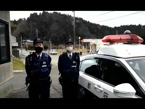 能登町鵜川付近における特別自動車警ら部隊（京都府警察）のパトロール状況