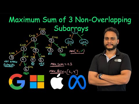 Maximum Sum of 3 Non Overlapping Subarrays | Leetcode 689